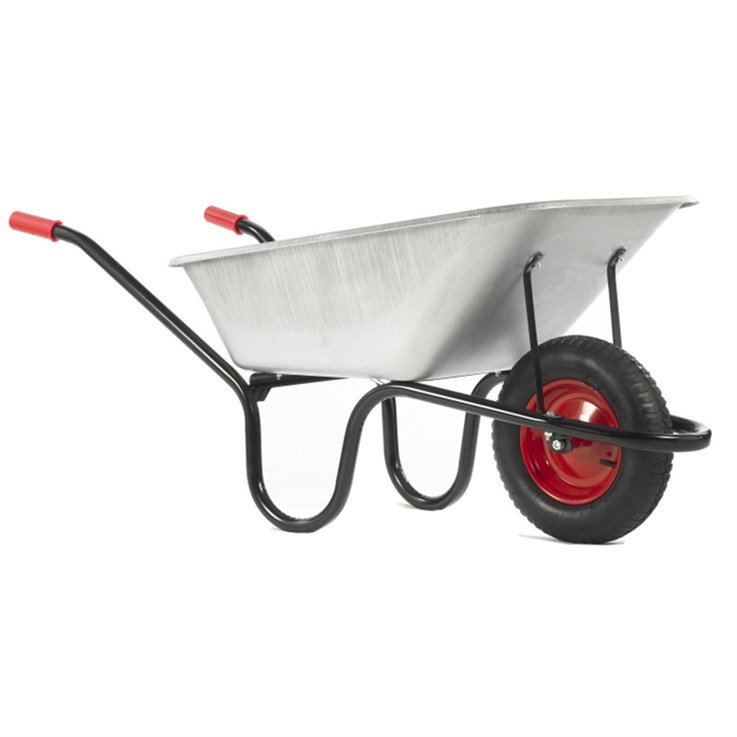 County Galvanised 120L Wheelbarrow Pneumatic Wheel